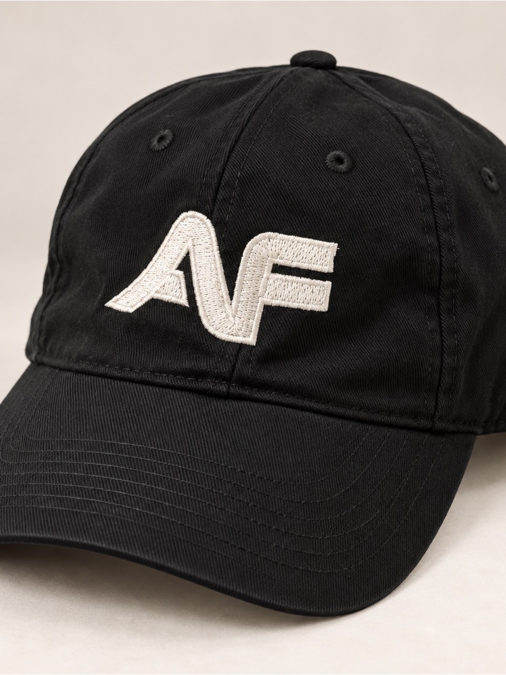 Port and Company Black Baseball Cap with White AF Embroidery